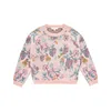 Pullover Children's Sweater 2023 Autumnwinter LM Ethnic Style Girl's Heavy Brodery Flower Square Collar Warm 230905