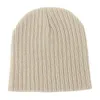 Baby Knitting Hat Autumn And Winter Solid Color Striped Wool Knitted Hat Warm Crochet Beanie Caps For Toddler Kids Boys And Girls M259F