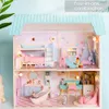 Maison de poupée accessoires bricolage cabane 3D maison de poupée en bois assemblage manuel jouets Kit pour enfants cadeaux d'anniversaire 230905