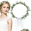 Flores decorativas Guirnaldas Corona de flores Nupcial Hoja verde Tocado Guirnalda Halo Maternidad Po Disparar Diadema Boda Gota Entrega Dhsmn