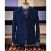 Herrjackor vintage tweed jaktjacka Herringbone Casual 4 fickor Fashion Design Blazer Single Breasted