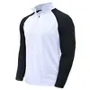 T-shirts voor heren Sweatshirt met lange mouwen en colorblock coltrui T-shirt met hardlooptraining herfst herentops