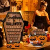 Inne imprezy imprezowe Kalender Kedatangan Halloween Hitung Mundur Kayu Untuk Dekorasi Natal Ornamen Horor Desain Hantu Pesta Rumah Dalam Ruangan 230905