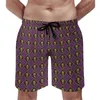 Shorts masculinos joestar rosa estrelas placa verão jojos bizzare aventuras casual praia calças curtas homens correndo troncos de secagem rápida