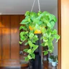 Dekorativa blommor 110 cm konstgjorda murgröna bladväxter Vine Hanging Plant Fake lövverk för hemkök trädgård kontor bröllop väggdekor grön