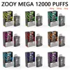 使い捨て電子タバコ新しいバンキングパフ12000オリジナルZOOY MEGA 12000 PUFF PREFILD VAPER DESECHABLE MESH COIL NIC VAPE 0％5％2％VAPE 12000