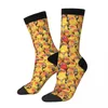 Мужские носки Забавные сумасшедшие носки для мужчин Sun Conures Хип-хоп Harajuku Попугай Домашняя птица Happy Качественный узор с принтом для мальчиков Сжатие экипажа