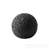 Bowls Creative Planet Bowl Molecular Cuisine Imitatie vulkanische steen Bal op het bord Ronde gerookte beker Zwart servies