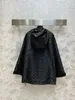 Kvinnorjackor Designer Designer Fashion Long Sleeve Jacket med huva fast färg Löst vindbrytare Casual Ladies Coat UIC6