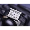 Designer horloge voor mannen tank auto horloges witte wijzerplaat datum 1JGQ mechanisch uurwerk van hoge kwaliteit uhr montre carter luxe met doos