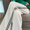 Pantaloni da donna 2023 Arrivo Primavera Autunno Donna Cotone Velluto a coste Caviglia-lunghezza Casual Allentato Elastico in vita Dritto P799