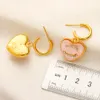 Luxury Women's Earrings Charm Heart Earring Designer Jewelry Fashion Love Gold Plated Earrings Popular Couple Accessories Gif252j