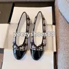дизайнерские черные балетки Париж дизайнерские женские весенние стеганые туфли из натуральной кожи без шнуровки балетки роскошные женские модельные туфли с круглым носком