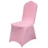 Simple 10Pcs White Wedding Chair Cover Universal Stretch Polyester Spandex Elastic Seat Covers Party Banquet Hotel Dinner Supplies