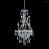 Lustres Petit lustre en cristal traditionnel Kithen Island pendentif éclairage clair candélabre Lustre lampe suspendue pour salle à manger