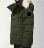 Doudoune Canadá Puffer Jaquetas Homens Designer Real Coyote Fur Outdoor Wyndham Windbreaker Jassen Outerwear Com Capuz Fourrure Manteau Down Jacket Coat