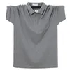 남성용 폴로 여름 짧은 슬리브 남성 셔츠 옷깃 단단 면화 넓은 프레드니손 플러스 크기 6xl 대형