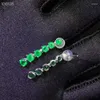 Studörhängen mode naturlig grön smaragd pärla med silver för kvinnor smycken långa frukter födelsedagsfest presentförsäljning