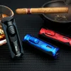 Neue multifunktionale Vierfeuer-Direktfeuerzeuge ohne Gas mit Zigarrenbohrer, Metall-Zigarettenanzünder ERGB