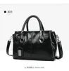 Plunjezakken Vintage Olie Wax Leer Luxe Handtassen Dames Designer Dames Hand Voor 2023 Tas Sac A Main Femme Bolsa Feminina