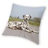 Luxus-Kissenbezug mit niedlichem Dalmatiner-Hund, Heimdekoration, individuelles Tiermuster, 45 x 45 cm, Kissenbezug für Sofa