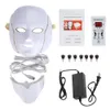 Dispositivi per la cura del viso Maschera a LED a 7 colori con collo Trattamento per la cura del viso Bellezza Terapia antiacne Sbiancamento del viso Macchina per il ringiovanimento della pelle 230905