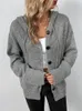 Женские свитера, женский теплый однотонный свитер, пальто, кардиган, осень-зима, элегантный повседневный офисный женский свитер с длинным рукавом, свободные уличные джемперы 230905
