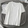 Women's Plus Size TShirt 6XL 150KG Summer T Shirt For Women Short Sleeve V Neck Casual Tshirt Black White Large Tops for Femme Big Top 230906