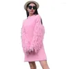 Women's Sweaters Knitted Fringe Hair Neck Sweater Off-the-shoulder Long Cover Head Korean Version Autumn And Winter