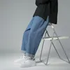 Dżinsy męskie dżinsy mężczyźni szerokie nogi spodni streetwear worki Mężczyźni Koreańska moda luźna prosta odzież męska Y2K Hip Hop Style Męskie spodnie 230906