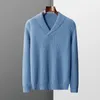 Pulls pour hommes Polo couleur unie pull rayé confortable chine-Chic Blouse automne/hiver pull en cachemire