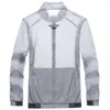 Vestes pour hommes été ultra-léger D veste mince coupe-vent mode brillant crème solaire décontracté manteau à glissière emballable bombardier