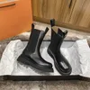 Bottes Martin hautes en cuir pour femmes, plateforme de trachée anglaise, bottines Chelsea, bottes fumées