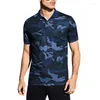 Polos pour hommes Mode Camouflage Polo Chemise d'été T-shirts occasionnels Top à manches courtes Militaire Camiseta Streetwear Hommes Vêtements Masculina