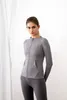 AL Женская куртка для йоги с длинными рукавами, однотонная, телесного цвета, спортивная, корректирующая талия, плотная, свободная для фитнеса, спортивной одежды для бега, женская