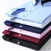 Men's Casual Shirts Long Sleeve Double Neck Shirt Business Slim Fit Color Breathable Korean Inch Clothing For Men