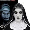 Party Masks Horror Halloween Nun Mask with Headscarf Scary Full Head Mask Valak Cosplay för Halloween Party Costume Prop Face Latex Masques 230906