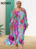 Robes de taille plus somo taille Africa Robe maxi en été, imprimé floral formel élégant élégant en gros drop 2023 230905