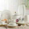 食器セットJingdezhen Bone China Tablewareセットヨーロッパのボウルプレートスプーン60個の高品位のセラミックの家庭ギフト