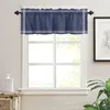 Curtain Solid Color Dark Blue Short Curtains Kitchen Cafe Wine Cabinet Door Window Small Wardrobe Home Decor Drapes