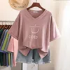 نساء زائد الحجم tshirt ebaihui t Shirt 100 Cotton L6xl Tshirt Shirt Sleeve Top Summer Summer Cute Printed Obrict O -Decer Eversive Recorts 230906