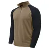 T-shirts voor heren Sweatshirt met lange mouwen en colorblock coltrui T-shirt met hardlooptraining herfst herentops