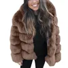 Kadın Kürk Kış Kış Faux Ceket Kadınlar Kapşonlu Gölgeli Sıcak 2023 Ceket Kadın