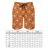 Мужские шорты для доски с кругами, пересекающиеся модные плавки оранжевого и белого цвета, быстросохнущие, для бега, для серфинга, качество, большой размер, для пляжа
