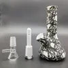 4,7 pouces Silicone Pipe à fumer Narguilé Pipe à eau Bong Bubbler Pipes + Bol en verre