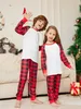 Weihnachts-Pyjamas, passendes Weihnachts-Pyjama-Set, Heimkleidung, Mutter-Tochter-Vater-Sohn-Strampler, Nachtwäsche, weißes Outfit