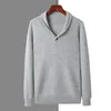 Men's Sweaters Soft Glutinous Mink Cashmere Polo Neck Diamond Twisted Sweater High Luxury Blouse Autumn/Winter Pullover