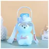 Water Bottles Large Capacity Bear Bottle With Strap And Straw High Quality Material Perfectly Your Clothes