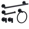 Badtillbehör Set 304 Rostfritt stål Badrum Hardvaruhandduk Bar Pappershållare Robe Hook Rack Ring 5 Pieces Ph18