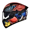 Motorcycle Helmets Full Face Bluetooth Helmet Dual Shield Racing Moto DOT With Removable Washable Inner Lining